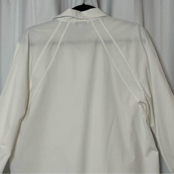 Athleta A-Frame Poplin Button Down UPF Shirt Women’s Large White - Picture 6 of 12